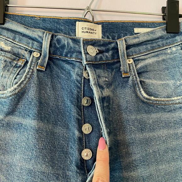 Citizens of Humanity Women's size 25 Vintage Libby Button Fly Distressed Jeans - Picture 5 of 14